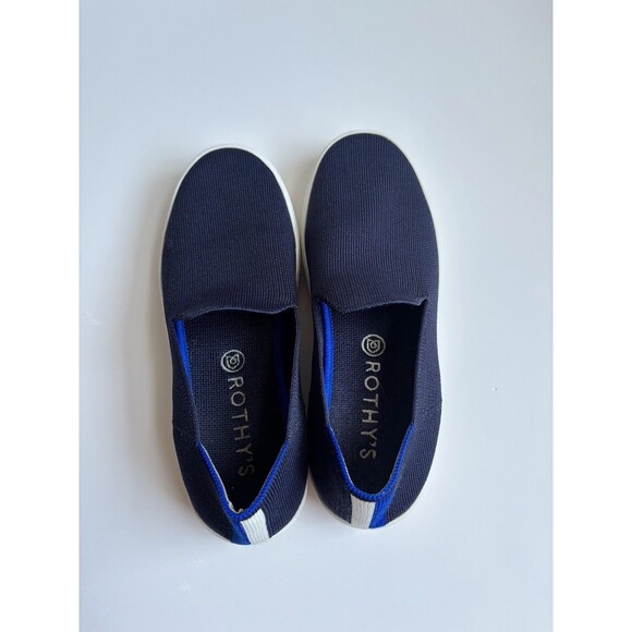 Rothy's Navy Blue The Original Slip On Sneaker Washable Shoes - Picture 4 of 5